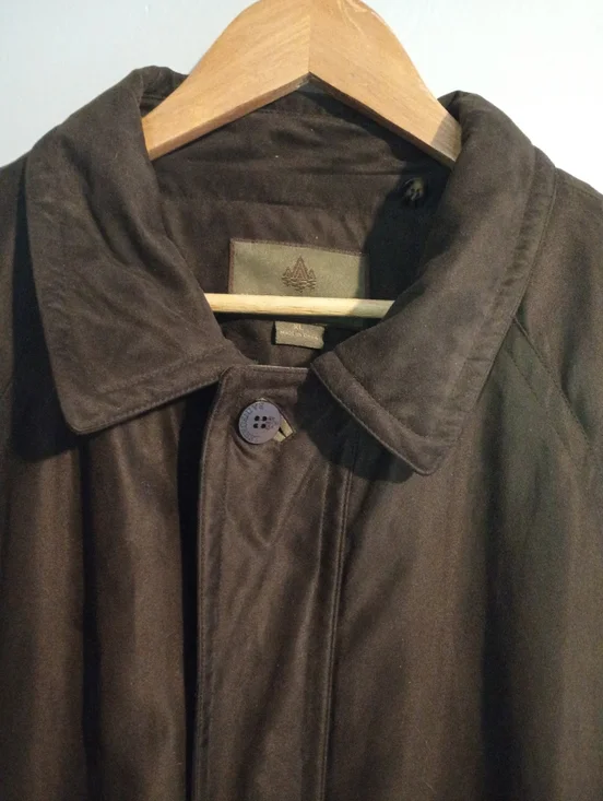 VTG 90s Rainforest Men's XL Dark Brown Suede Bomber Jacket Wool Lining - Picture 3 of 14